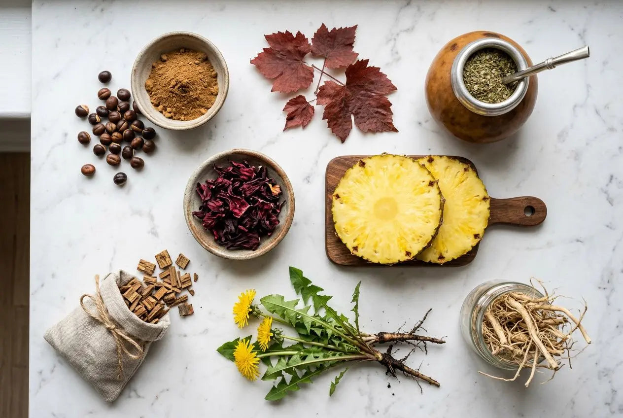 Top aliments brûle-graisse : hibiscus, vigne rouge et maté vert