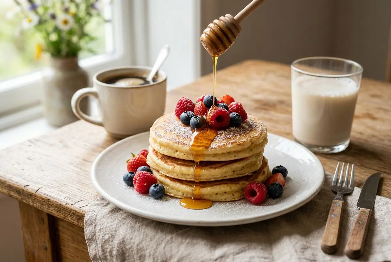Recette de pancakes protéinés avec les protéines AlguaThera et flocons de millet