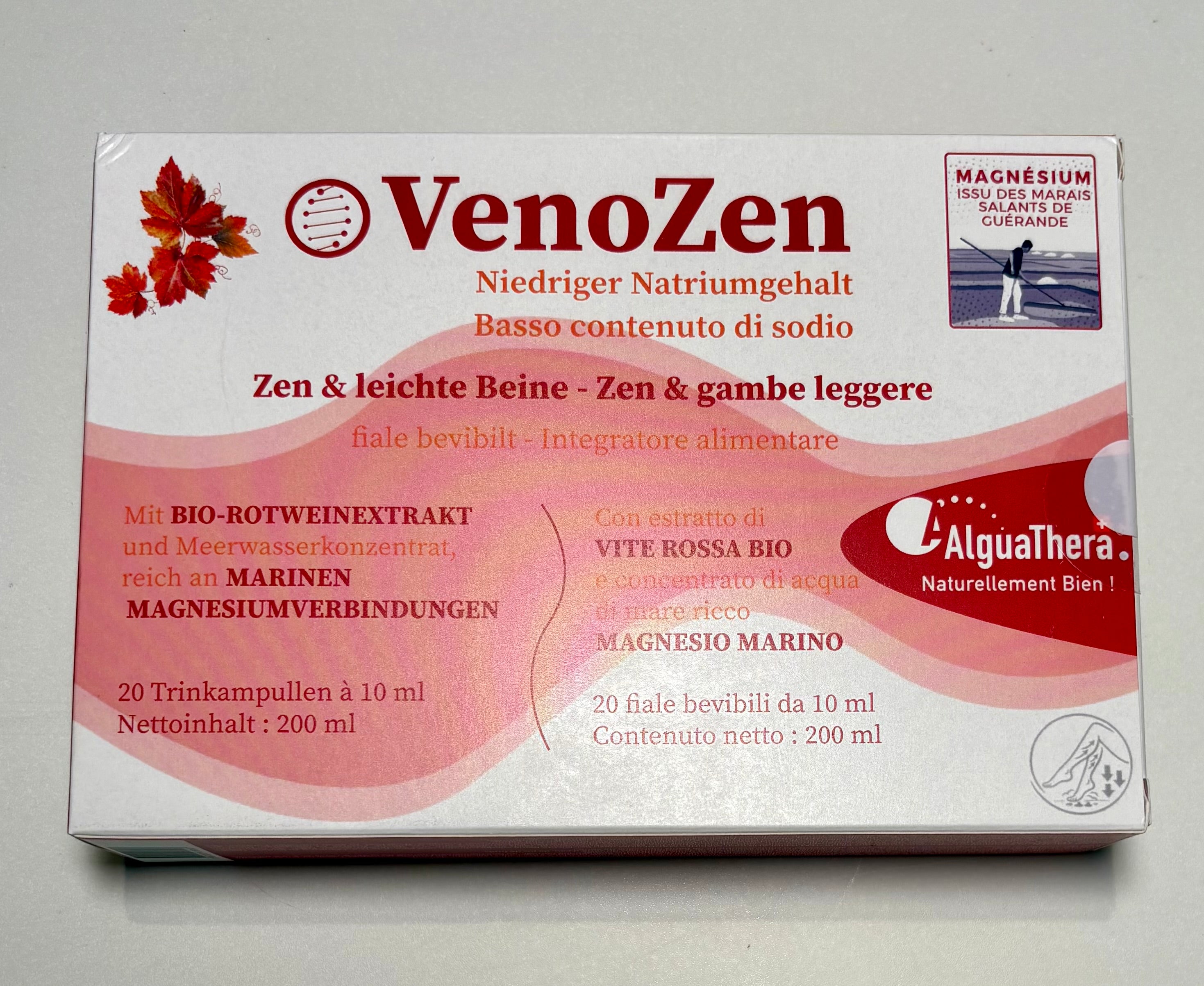 complément alimentaire VenoZen poudre magnésium marin Guérande vigne rouge bio circulation jambes