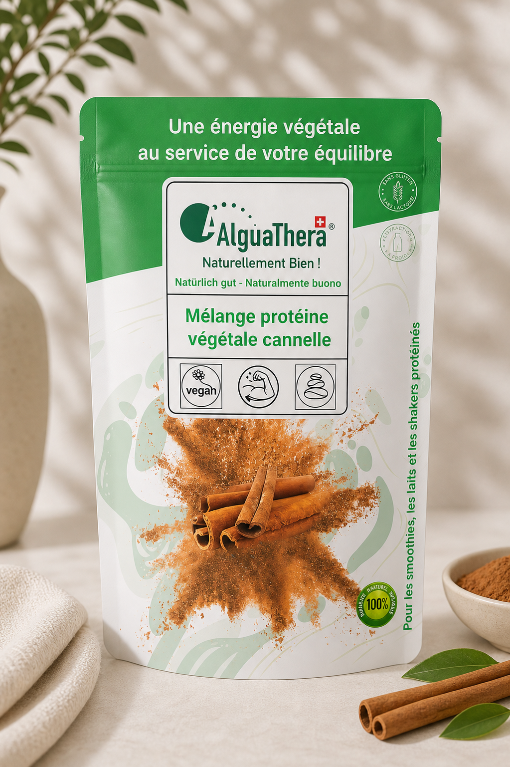 Protéines Végétales Cannelle – Énergie Douce & Saveur Réconfortante